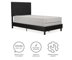 Atwater Living DHP Jazmine Black Faux Leather Upholstered Bed 7 Atwater Living DHP Jazmine Black Faux Leather Upholstered Bed -Home Furniture Store 810543814 1