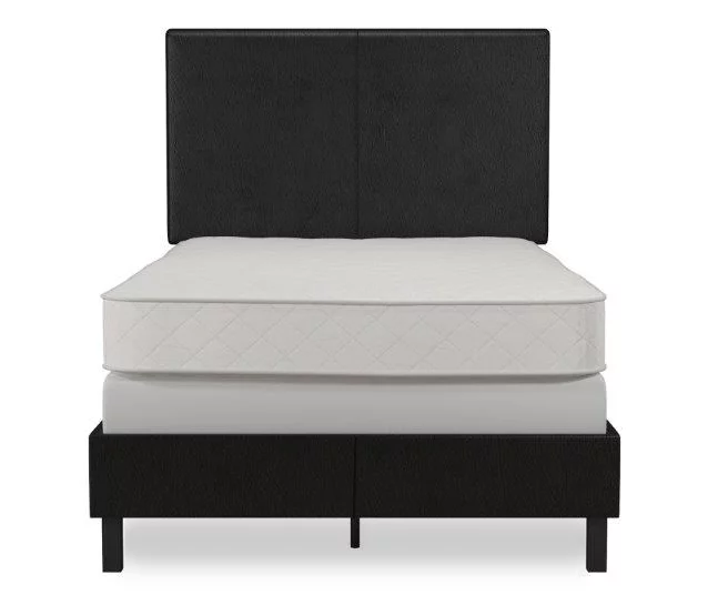 Atwater Living DHP Jazmine Black Faux Leather Upholstered Bed Atwater Living DHP Jazmine Black Faux Leather Upholstered Bed -Home Furniture Store 810543814 3