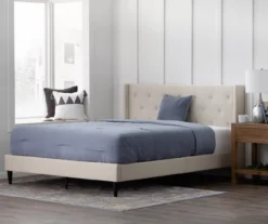 Isabelle Cream Upholstered Twin Wingback Bed 6 Isabelle Cream Upholstered Twin Wingback Bed -Home Furniture Store 810547603 810547607 810547628 810547611 5