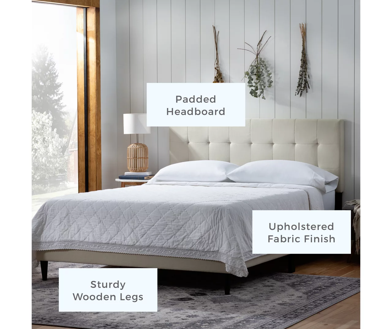 Brookside Cara Square Tufted Platform Bed Brookside Cara Square Tufted Platform Bed -Home Furniture Store 810547643 810547648 810547658 810547653 2