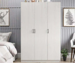 Ivory Oak 3-Door Storage Wardrobe -Home Furniture Store 810561398 11