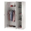 Ivory Oak 3-Door Storage Wardrobe -Home Furniture Store 810561398 4