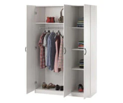 Ivory Oak 3-Door Storage Wardrobe -Home Furniture Store 810561398 41