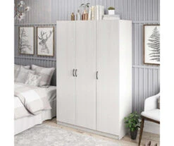 Ivory Oak 3-Door Storage Wardrobe -Home Furniture Store 810561398 51