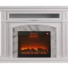 62" Grand White Faux Marble Electric Fireplace -Home Furniture Store 810570728 1
