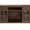 54" Walnut Glass Door Electric Fireplace Console -Home Furniture Store 810571210