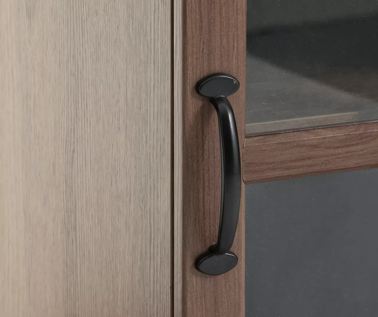 54" Walnut Glass Door Electric Fireplace Console 54" Walnut Glass Door Electric Fireplace Console -Home Furniture Store 810571210 2