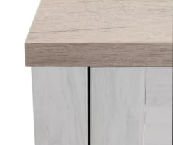 54" 2-Tone Shutter Door Electric Fireplace Console -Home Furniture Store 810571321 2