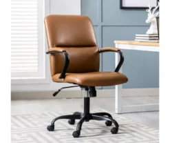 Camel Brown Vegan Leather Office Chair -Home Furniture Store 810583520 A0 1