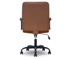 Camel Brown Vegan Leather Office Chair -Home Furniture Store 810583520 A2 1