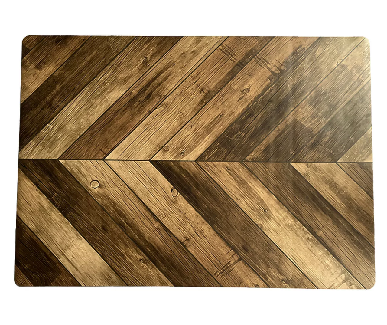 Brown Chevron Wood Print PVC Desk Mat, (34" x 47") Brown Chevron Wood Print PVC Desk Mat, (34" X 47") -Home Furniture Store 810586420 1