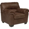 Bladen Coffee Faux Leather Armchair -Home Furniture Store 810587481 2