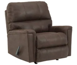 Navi Chestnut Faux Leather Rocker Recliner -Home Furniture Store 810587485 1