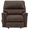 Navi Chestnut Faux Leather Rocker Recliner -Home Furniture Store 810587485 3