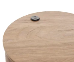 Medium Mango Round Side Table With USB Charging -Home Furniture Store 810587515 2