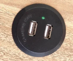 Medium Mango Round Side Table With USB Charging -Home Furniture Store 810587515 A7