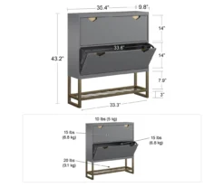CosmoLiving Brielle Entryway Shoe Storage Cabinet -Home Furniture Store 810589009 2