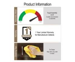 CosmoLiving Brielle Entryway Shoe Storage Cabinet -Home Furniture Store 810589010 2