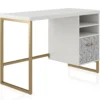 Scarlett White Pedestal Desk -Home Furniture Store 810589027 4