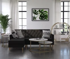 Amelia Faux Marble 4-Shelf Bookcase -Home Furniture Store 810589033 5