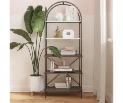 Vivinne Gray 5-Shelf Bookcase -Home Furniture Store 810589034 6