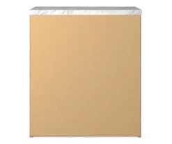 Senniberg Oak & Faux Calcutta 2-Drawer Nightstand -Home Furniture Store 810589298 4