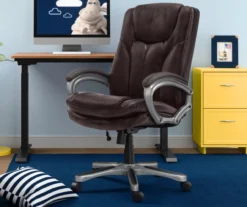 Benton Brown Big & Tall Faux Leather Executive Office Chair -Home Furniture Store 810590314 1