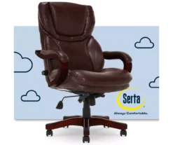 Conway Brown Big & Tall Bonded Leather Office Chair 9 Conway Brown Big & Tall Bonded Leather Office Chair -Home Furniture Store 810590315 1