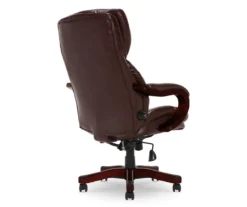 Conway Brown Big & Tall Bonded Leather Office Chair 4 Conway Brown Big & Tall Bonded Leather Office Chair -Home Furniture Store 810590315 5