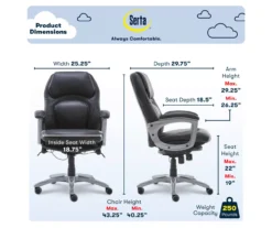 Delvin Black Bonded Leather Office Chair -Home Furniture Store 810590317 6