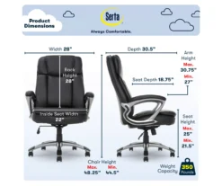 Serta Fairbanks Big & Tall Office Chair 9 Serta Fairbanks Big & Tall Office Chair -Home Furniture Store 810590319 6