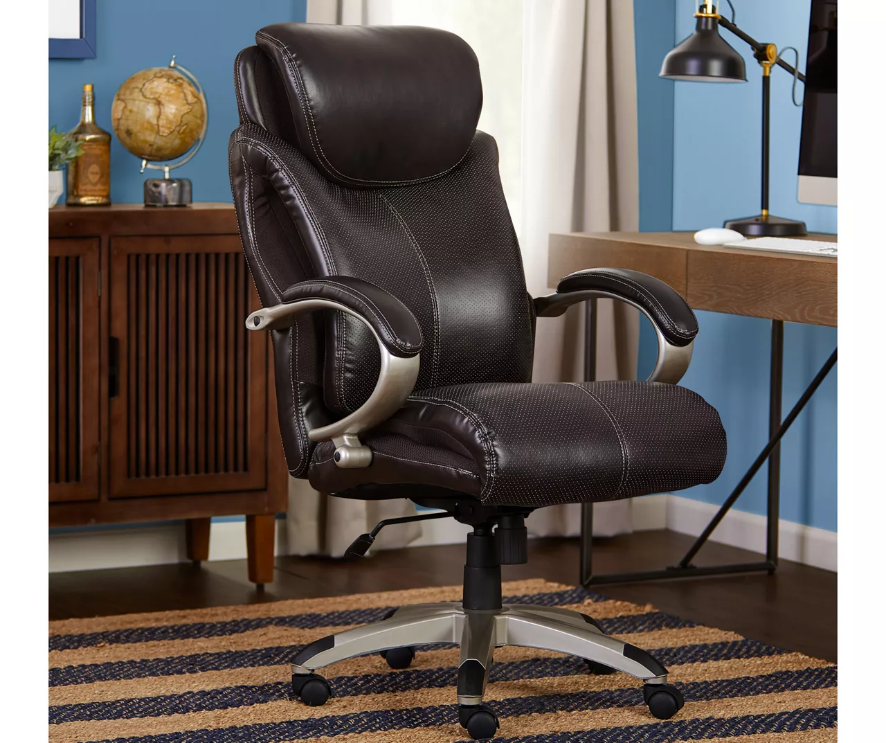 Dayton Dark Brown Big & Tall Bonded Leather Office Chair Dayton Dark Brown Big & Tall Bonded Leather Office Chair -Home Furniture Store 810590372 2
