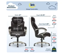 Dayton Dark Brown Big & Tall Bonded Leather Office Chair 7 Dayton Dark Brown Big & Tall Bonded Leather Office Chair -Home Furniture Store 810590372 6