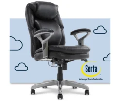 Anniston Black Bonded Leather Office Chair 8 Anniston Black Bonded Leather Office Chair -Home Furniture Store 810590373 1