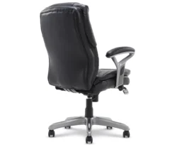 Anniston Black Bonded Leather Office Chair 4 Anniston Black Bonded Leather Office Chair -Home Furniture Store 810590373 5
