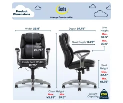 Anniston Black Bonded Leather Office Chair 6 Anniston Black Bonded Leather Office Chair -Home Furniture Store 810590373 6