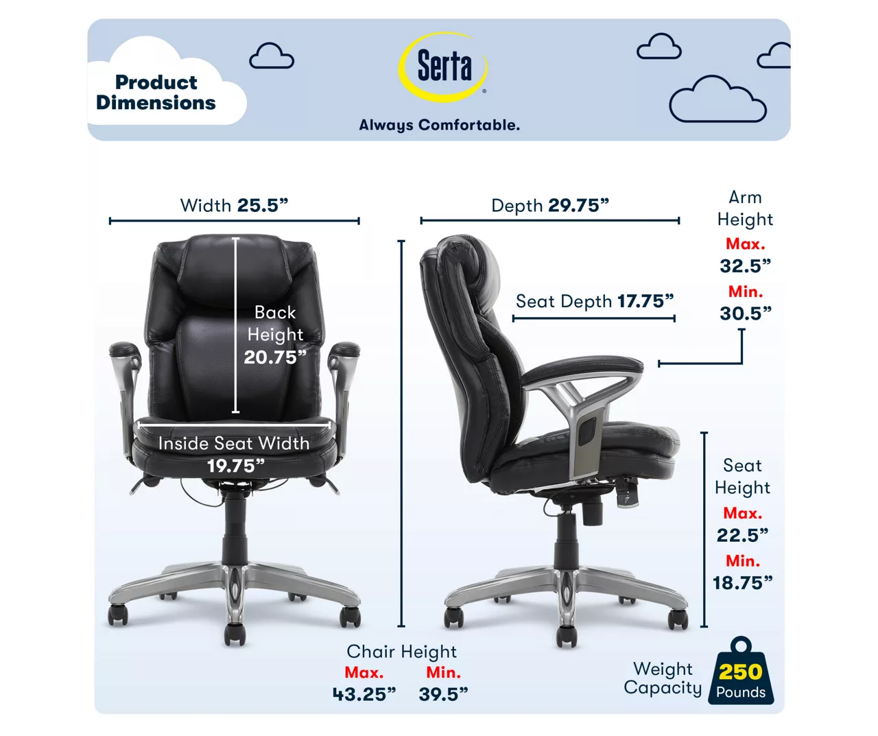 Anniston Black Bonded Leather Office Chair Anniston Black Bonded Leather Office Chair -Home Furniture Store 810590373 6