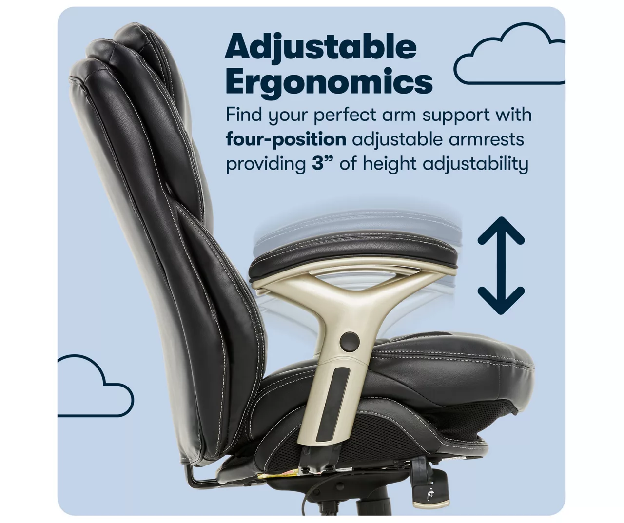 Claremont Black Bonded Leather Office Chair Claremont Black Bonded Leather Office Chair -Home Furniture Store 810590374 11