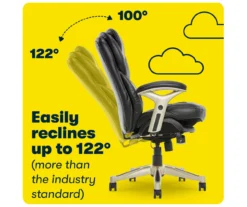 Claremont Black Bonded Leather Office Chair 8 Claremont Black Bonded Leather Office Chair -Home Furniture Store 810590374 8