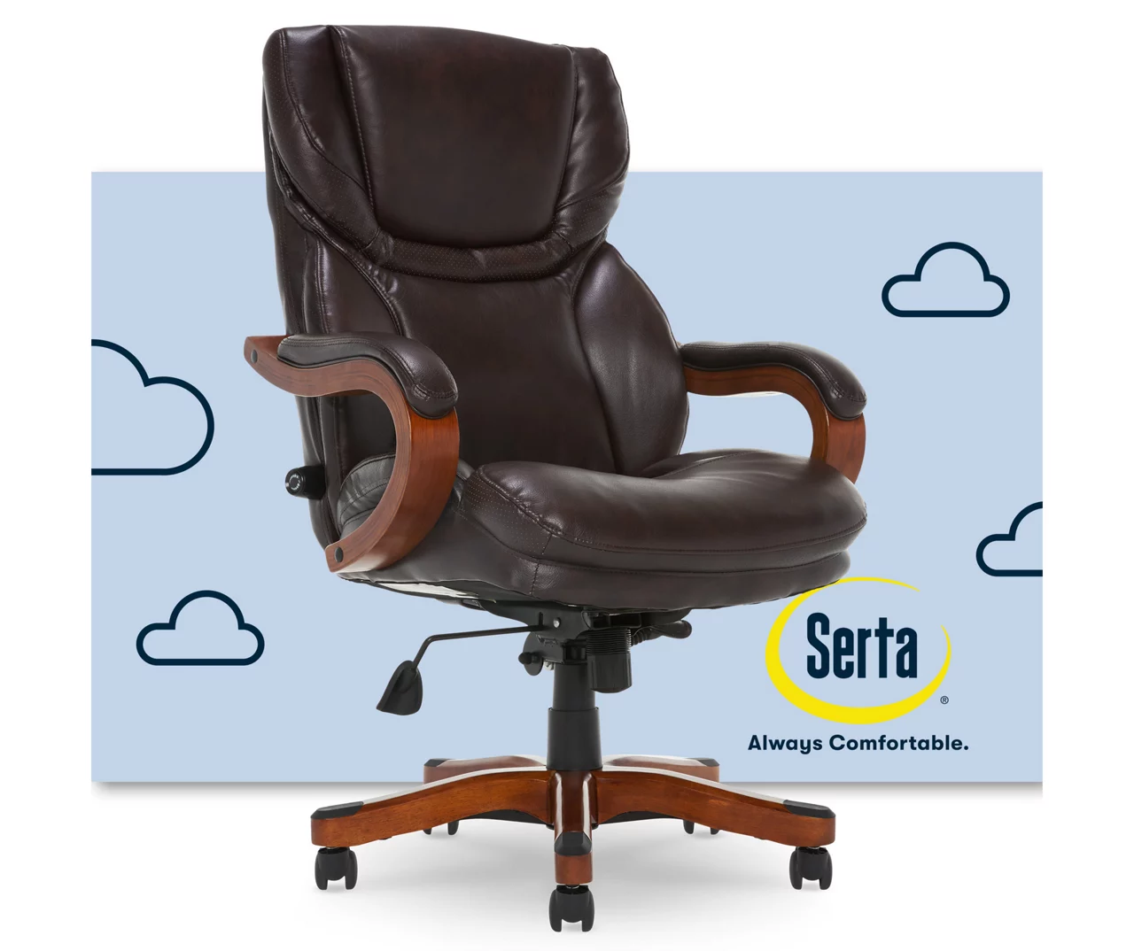 Conway Dark Brown Big & Tall Bonded Leather Office Chair Conway Dark Brown Big & Tall Bonded Leather Office Chair -Home Furniture Store 810590381 1