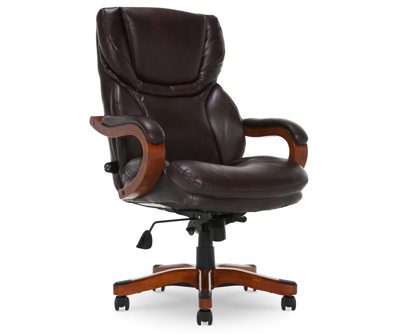 Conway Dark Brown Big & Tall Bonded Leather Office Chair Conway Dark Brown Big & Tall Bonded Leather Office Chair -Home Furniture Store 810590381 4