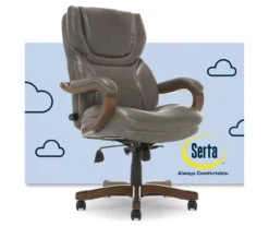 Conway Gray Big & Tall Bonded Leather Office Chair -Home Furniture Store 810590383 1