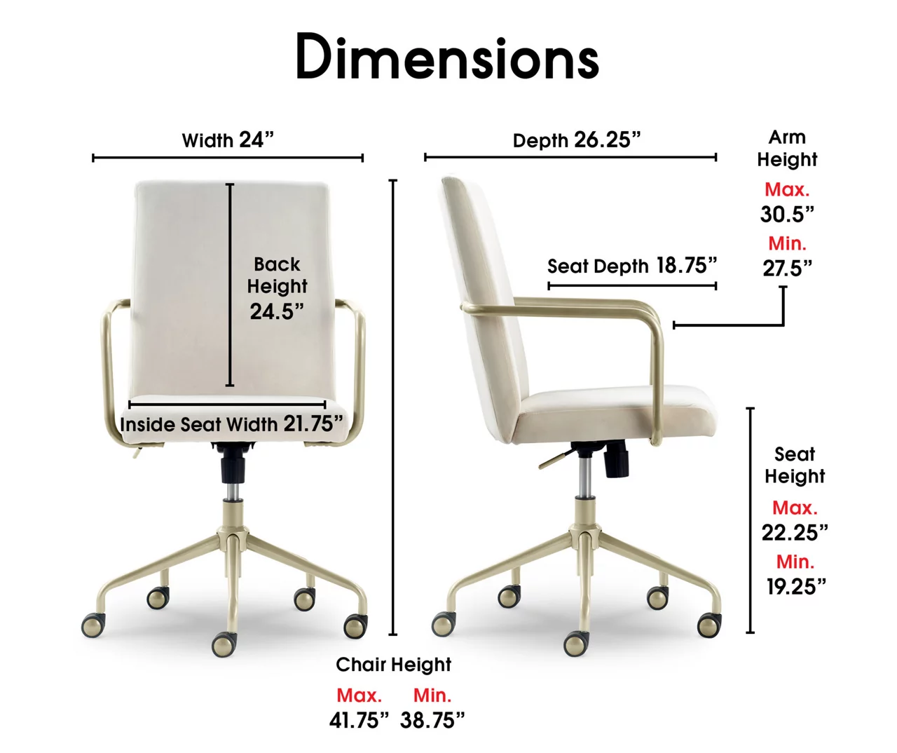 Giselle Velvet Office Chair Giselle Velvet Office Chair -Home Furniture Store 810590390 7