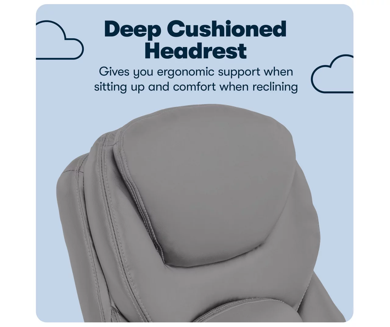 Claremont Gray Bonded Leather Office Chair Claremont Gray Bonded Leather Office Chair -Home Furniture Store 810590392 10