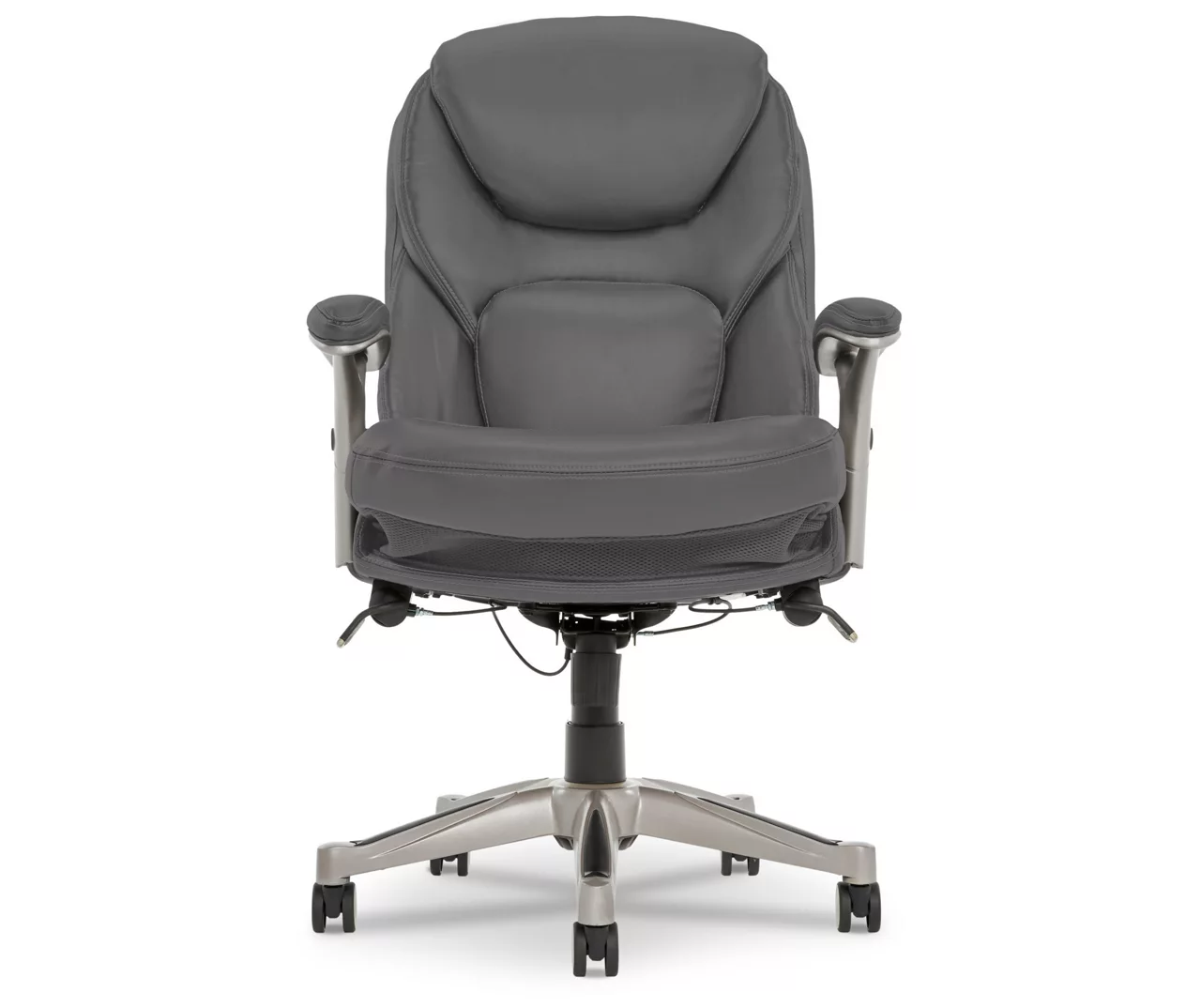 Claremont Gray Bonded Leather Office Chair Claremont Gray Bonded Leather Office Chair -Home Furniture Store 810590392 3 1