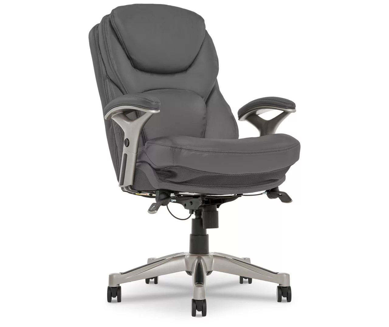 Claremont Gray Bonded Leather Office Chair Claremont Gray Bonded Leather Office Chair -Home Furniture Store 810590392 4 1