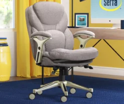 Claremont Light Gray Fabric Office Chair -Home Furniture Store 810590395 2 1