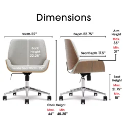 Ophelia Fabric Office Chair -Home Furniture Store 810590405 71