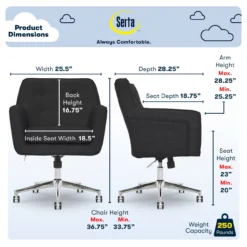 Serta Ashland Fabric Office Chair 11 Serta Ashland Fabric Office Chair -Home Furniture Store 810590407 61