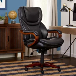 Conway Black Big & Tall Bonded Leather Office Chair -Home Furniture Store 810590408 21